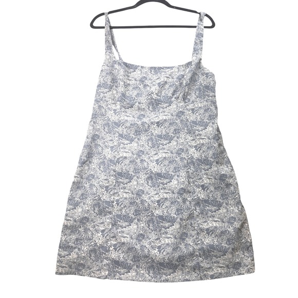 Lulus Women's Dress Exuberant Chicness Blue Floral‎ Sleeveless Mini Dress XL - Picture 4 of 12